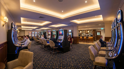 Interior of a modern Australian club gaming lounge